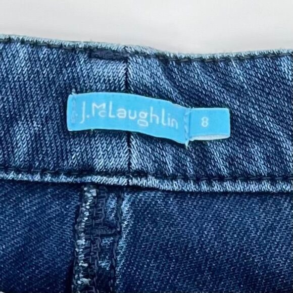 J.McLaughlin Womens Mid Rise Skinny Leg Jeans Size 8 Blue Denim Ankle Stretch - Picture 5 of 12